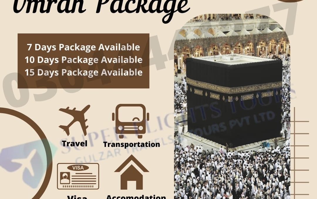 7, 15, 21 Days Umrah Package from Pakistan Price